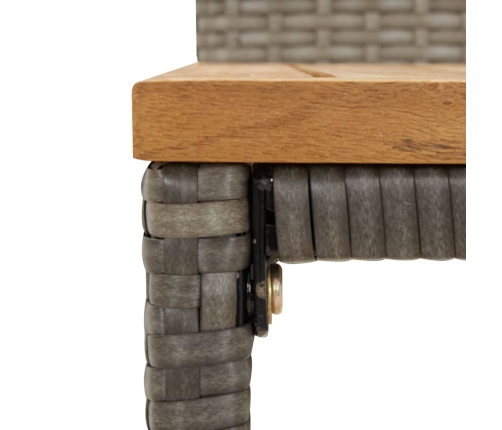 vidaXL 11-daļīgs dārza bāra mēbeļu komplekts, PE rotangpalma, akācija