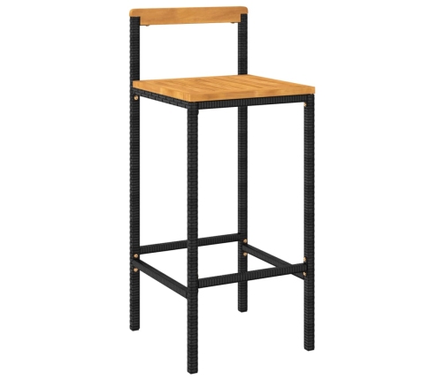 vidaXL 11-daļīgs dārza bāra mēbeļu komplekts, PE rotangpalma, akācija