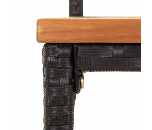 vidaXL 11-daļīgs dārza bāra mēbeļu komplekts, PE rotangpalma, akācija