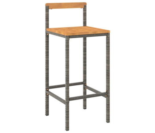 vidaXL 11-daļīgs dārza bāra mēbeļu komplekts, PE rotangpalma, akācija