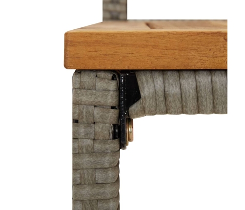 vidaXL 11-daļīgs dārza bāra mēbeļu komplekts, PE rotangpalma, akācija