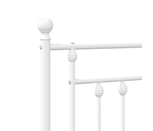 vidaXL gultas rāmis ar galvgali, balts metāls, 180x200 cm