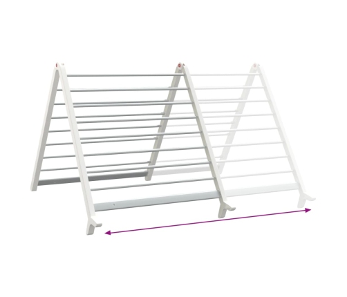 vidaXL žāvēšanas statīvs vannai, izvelkams, 53-90 cm, alumīnijs