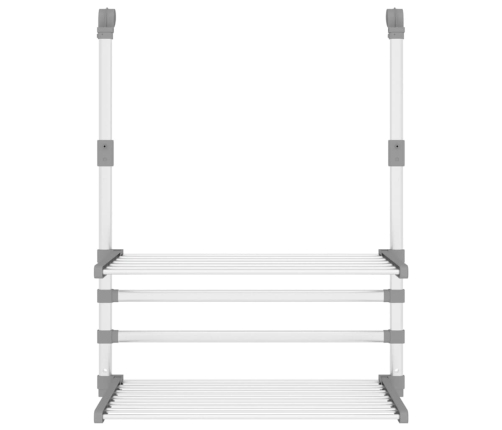 vidaXL žāvēšanas statīvs balkonam, 54x25x42 cm, alumīnijs