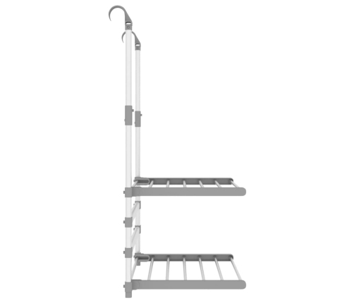 vidaXL žāvēšanas statīvs balkonam, 54x25x42 cm, alumīnijs