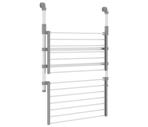 vidaXL žāvēšanas statīvs balkonam, 54x25x42 cm, alumīnijs