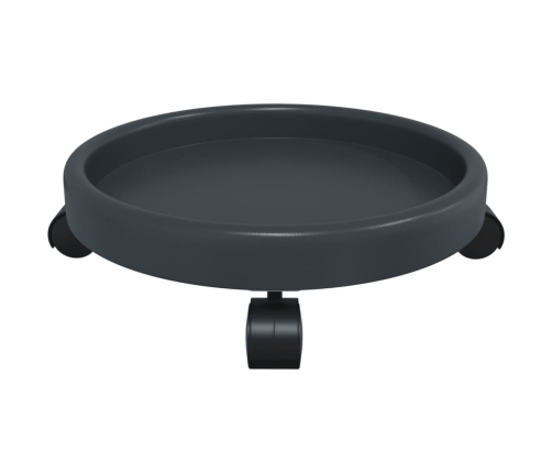 Vidaxl  Podu Paliktņi Ar Riteņiem, 2 Gab., Pelēki, 34 Cm, 35 Kg Vidaxl