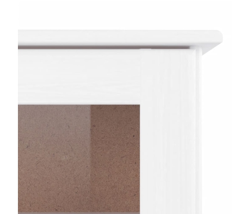 vidaXL kumode ALTA, balta, 77x35x165 cm, priedes masīvkoks