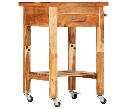 vidaXL virtuves ratiņi, 55x55x89 cm, akācijas masīvkoks