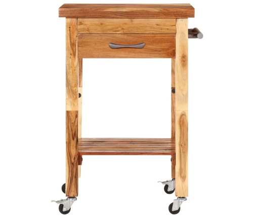 vidaXL virtuves ratiņi, 55x55x89 cm, akācijas masīvkoks