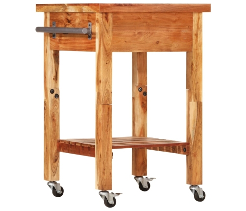 vidaXL virtuves ratiņi, 55x55x89 cm, akācijas masīvkoks