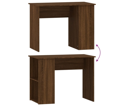 vidaXL rakstāmgalds, 100x55x75 cm, inženierijas koks, ozolkoka brūna