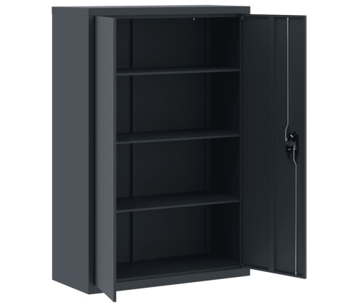 vidaXL dokumentu skapis, pelēks, 90x40x140 cm, tērauds