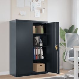 vidaXL dokumentu skapis, pelēks, 90x40x140 cm, tērauds