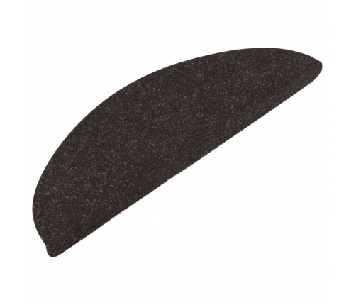 vidaXL kāpņu paklāji, 10 gab., pašlīmējoši, 56x17x3 cm, melni