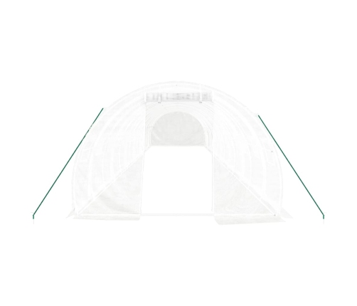 vidaXL siltumnīca ar tērauda rāmi, balta, 42 m², 14x3x2 m
