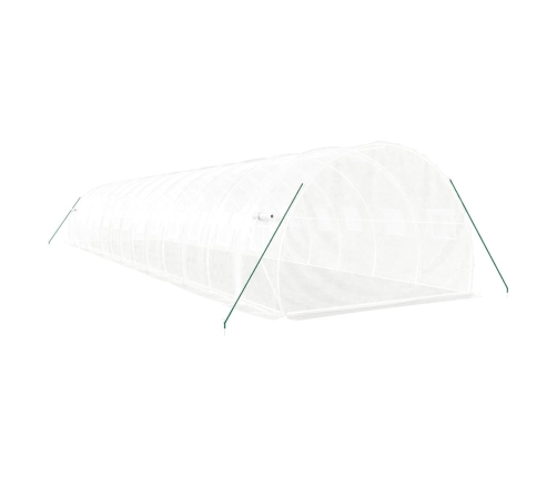 vidaXL siltumnīca ar tērauda rāmi, balta, 42 m², 14x3x2 m