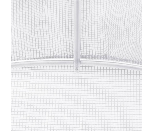 vidaXL siltumnīca ar tērauda rāmi, balta, 42 m², 14x3x2 m