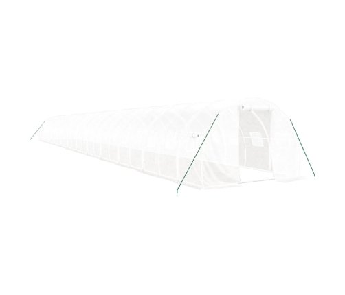 vidaXL siltumnīca ar tērauda rāmi, balta, 72 m², 24x3x2 m