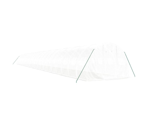 vidaXL siltumnīca ar tērauda rāmi, balta, 72 m², 24x3x2 m