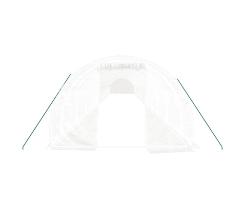 vidaXL siltumnīca ar tērauda rāmi, balta, 72 m², 24x3x2 m
