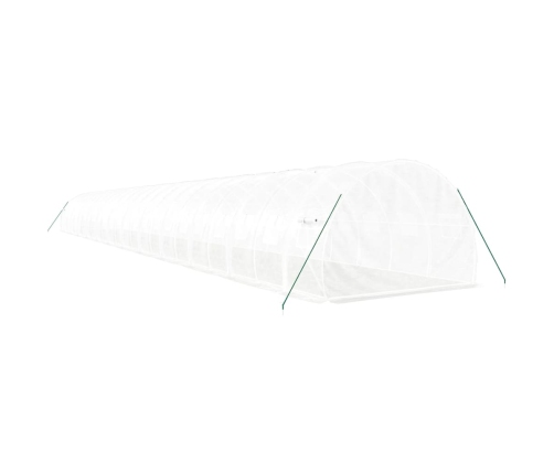 vidaXL siltumnīca ar tērauda rāmi, balta, 72 m², 24x3x2 m