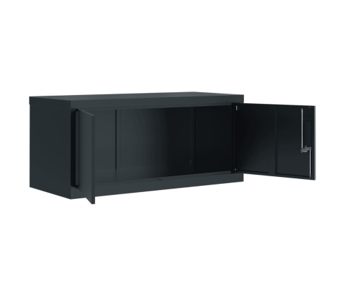 vidaXL dokumentu skapis, antracītpelēks, 90x40x180 cm, tērauds