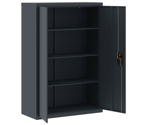 vidaXL dokumentu skapis, antracītpelēks, 90x40x180 cm, tērauds