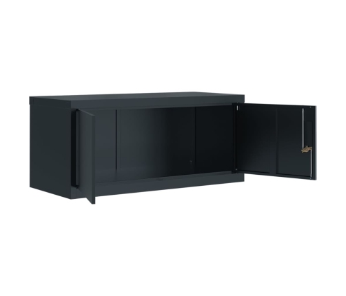 vidaXL dokumentu skapis, pelēks, 90x40x220 cm, tērauds