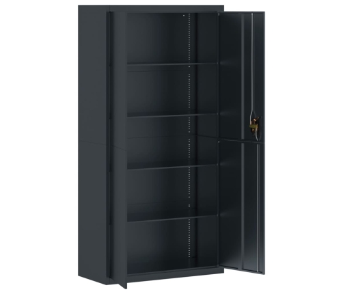 vidaXL dokumentu skapis, pelēks, 90x40x220 cm, tērauds