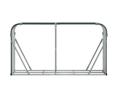 vidaXL malkas statīvs, zaļš, 180x45x100 cm, cinkots tērauds