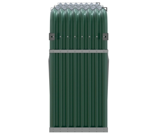 vidaXL malkas statīvs, zaļš, 180x45x100 cm, cinkots tērauds