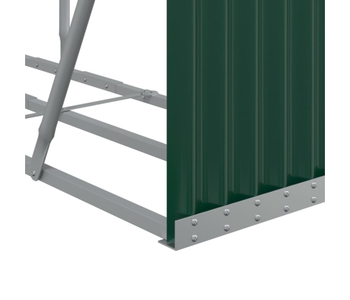 vidaXL malkas statīvs, zaļš, 180x45x100 cm, cinkots tērauds