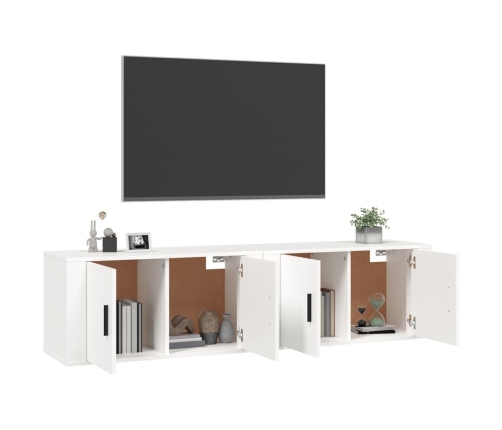 vidaXL sienas TV skapīši, 2 gab., balti, 80x34,5x40 cm