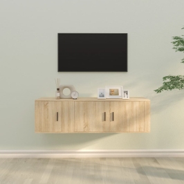 2-Daļīgi Tv Skapīši, Inženierijas Koks, Sonomas Ozolkoka Vidaxl