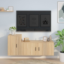 2-Daļīgs Tv Skapīšu Komplekts, Inženierijas Koks, Koka Krāsa Vidaxl