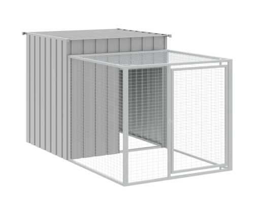 vidaXL vistu būris, gaiši pelēks, 110x201x110 cm, cinkots tērauds