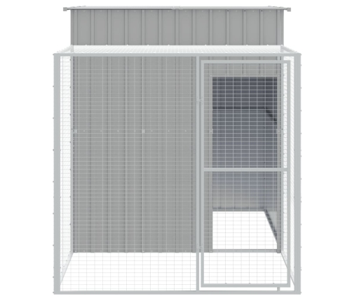 vidaXL vistu būris, gaiši pelēks, 165x251x181 cm, cinkots tērauds