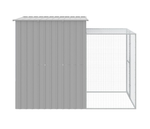 vidaXL vistu būris, gaiši pelēks, 165x251x181 cm, cinkots tērauds