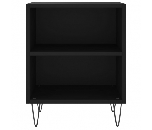 vidaXL naktsskapīši, 2 gab., melni, 40x35x50 cm, inženierijas koks
