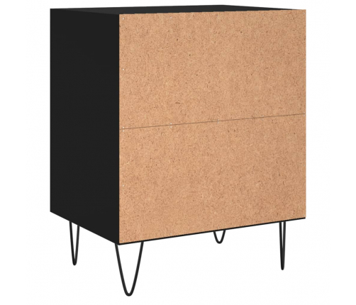 vidaXL naktsskapīši, 2 gab., melni, 40x35x50 cm, inženierijas koks