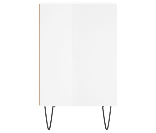 vidaXL naktsgaldiņš, spīdīgi balts, 40x30x50 cm, inženierijas koks