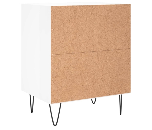 vidaXL naktsgaldiņš, spīdīgi balts, 40x30x50 cm, inženierijas koks