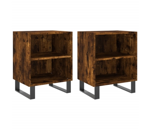 vidaXL naktsskapīši, 2 gb., koka krāsa, 40x30x50 cm, inženierijas koks