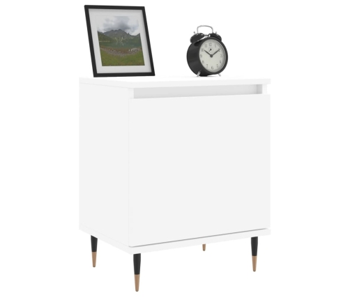 vidaXL naktsskapīši, 2 gab., balti, 40x30x50 cm, inženierijas koks