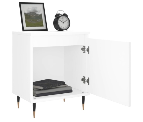 vidaXL naktsskapīši, 2 gab., balti, 40x30x50 cm, inženierijas koks