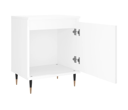 vidaXL naktsskapīši, 2 gab., balti, 40x30x50 cm, inženierijas koks