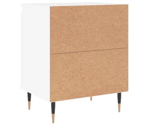 vidaXL naktsskapīši, 2 gab., balti, 40x30x50 cm, inženierijas koks