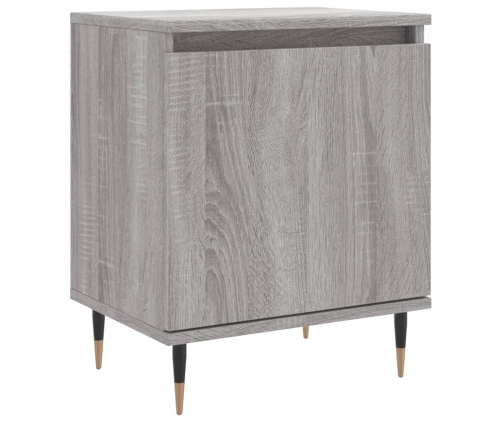 vidaXL naktsskapītis, pelēka ozolkoka, 40x30x50 cm, inženierijas koks
