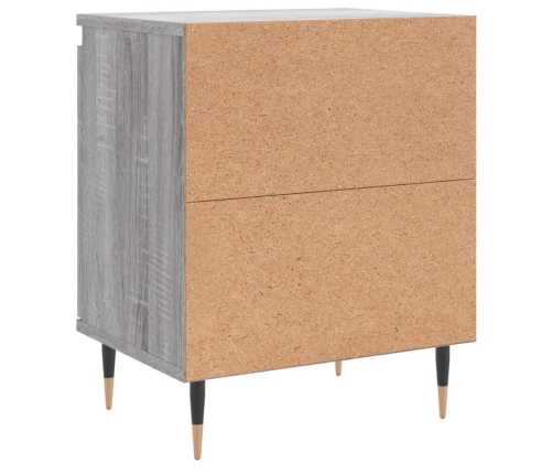 vidaXL naktsskapītis, pelēka ozolkoka, 40x30x50 cm, inženierijas koks